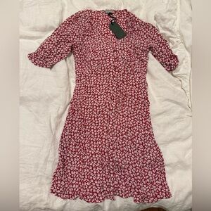 All Saints ditsy Red Floral Blouse